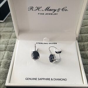 Sterling Silver Sapphire Earrings